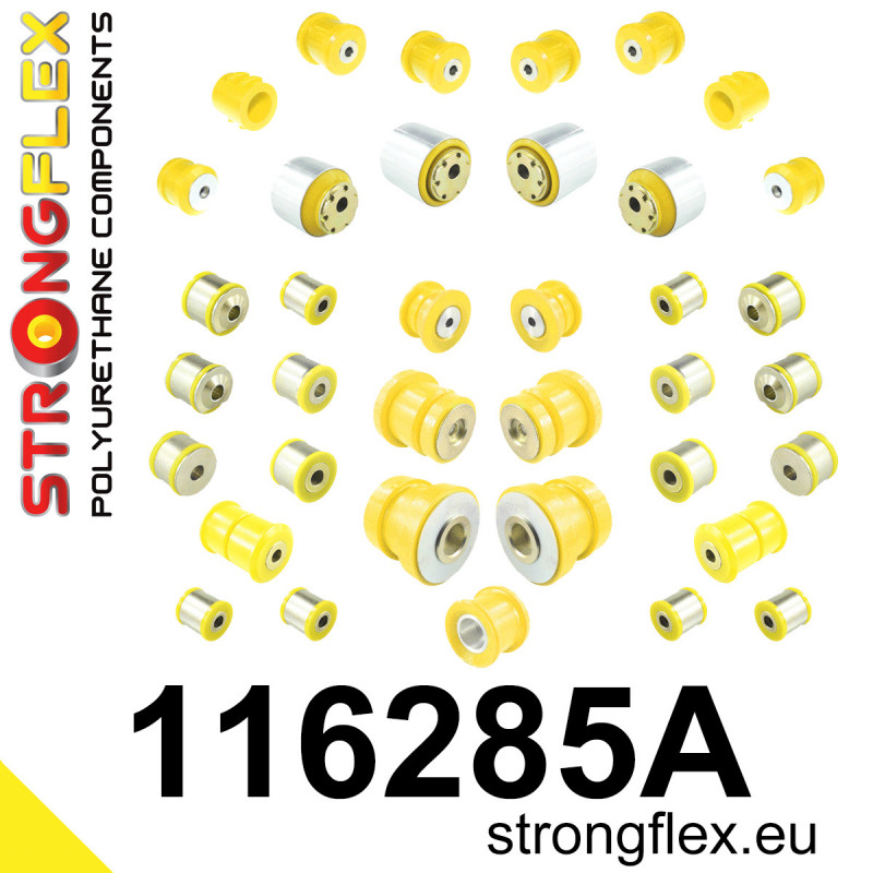 STRONGFLEX|116285A: Full suspension polyurethane bush kit RWD SPORT Mercedes Class E W211 02-09 RWD CLS-Class C219