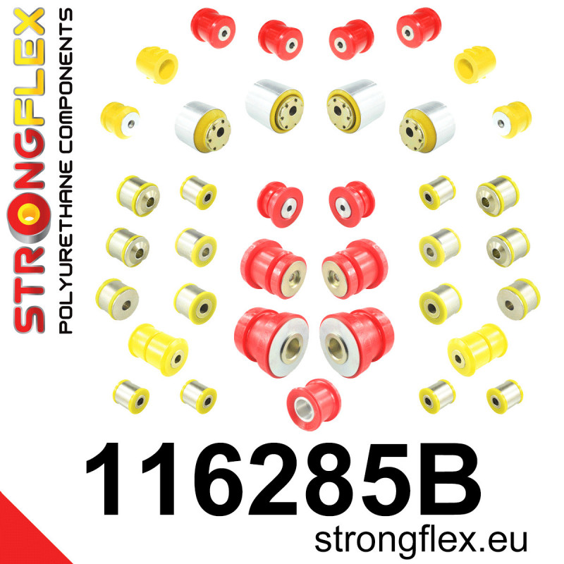 STRONGFLEX|116285B: Full suspension polyurethane bush kit RWD Mercedes Class E W211 02-09 RWD CLS-Class C219