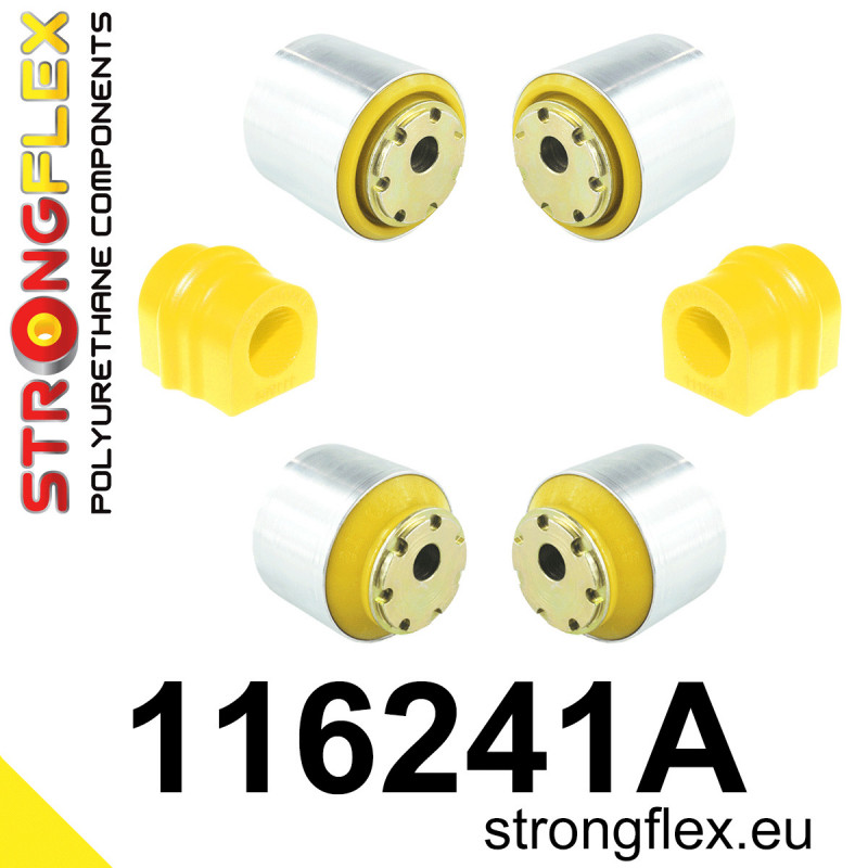 STRONGFLEX|116241A: Front suspension bush kit SPORT Mercedes CLK-Class W209 02-10 Class C W203 00-11 00-07 RWD CL203