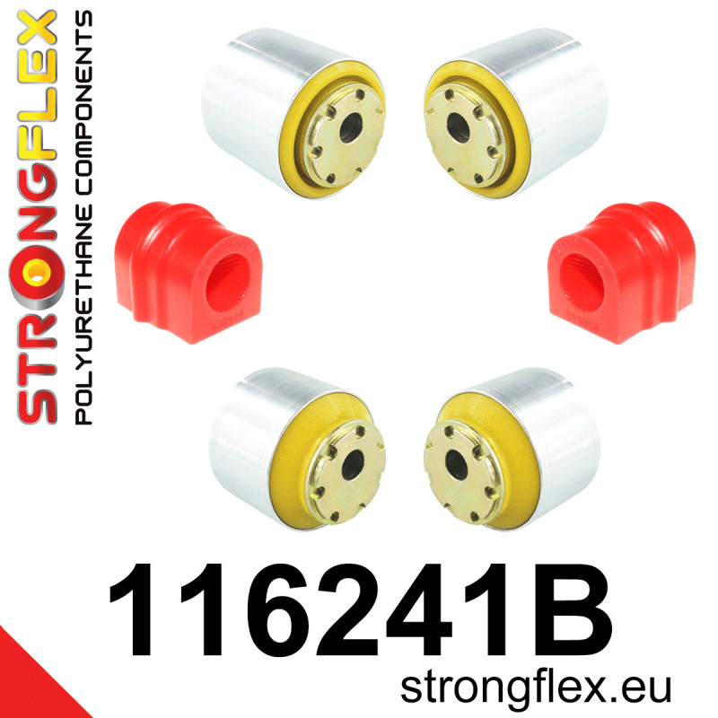 STRONGFLEX|116241B: Front suspension bush kit Mercedes CLK-Class W209 02-10 Class C W203 00-11 00-07 RWD CL203 00-08