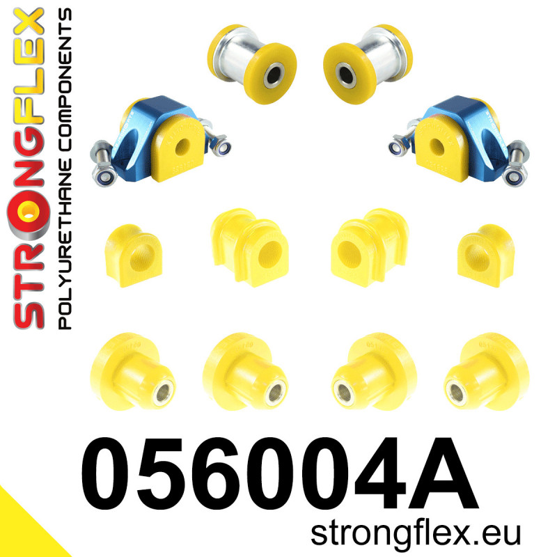 STRONGFLEX|056004A: Full suspension bush kit SPORT Citroën AX 86-98 Saxo/Chanson 96-04 Peugeot 106