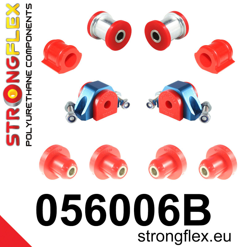 STRONGFLEX|056006B: Full suspension bush kit Citroën Saxo/Chanson 97-99 VTS VTR Peugeot 106 91-03 GTI