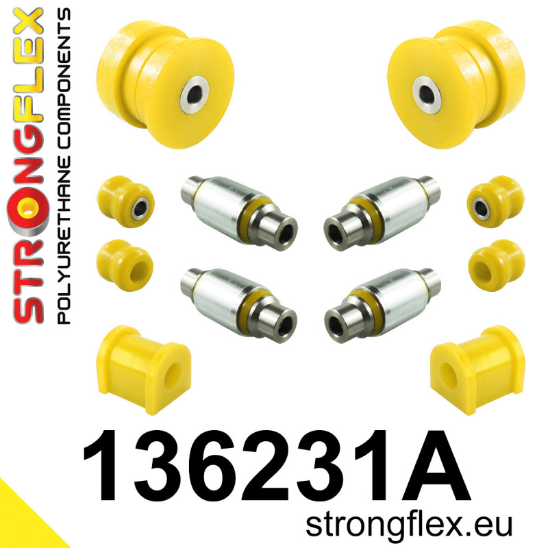 STRONGFLEX|136231A: Hinterachsbuchsen Satz SPORT Opel/Vauxhall Vectra Cavalier B 95-05 Saab 9-5 I 98-10 YS3E