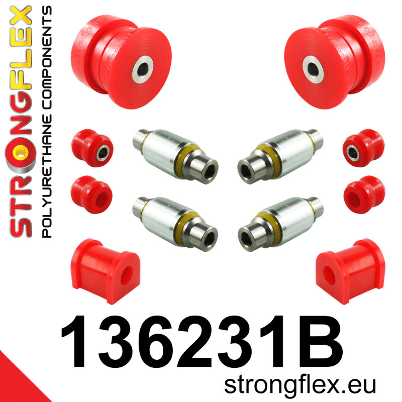 STRONGFLEX|136231B: Hinterachsbuchsen Satz Opel/Vauxhall Vectra Cavalier B 95-02 Saab 9-5 I 98-10 YS3E