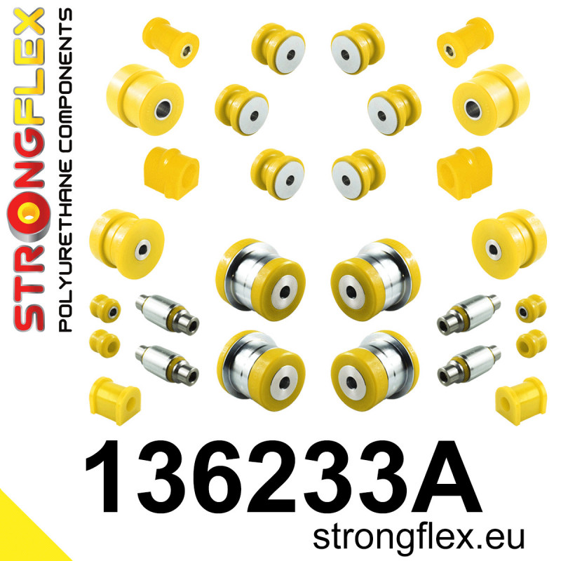 STRONGFLEX|136233A: Full suspension polyurethane bush kit SPORT Saab 9-5 I 98-10 YS3E