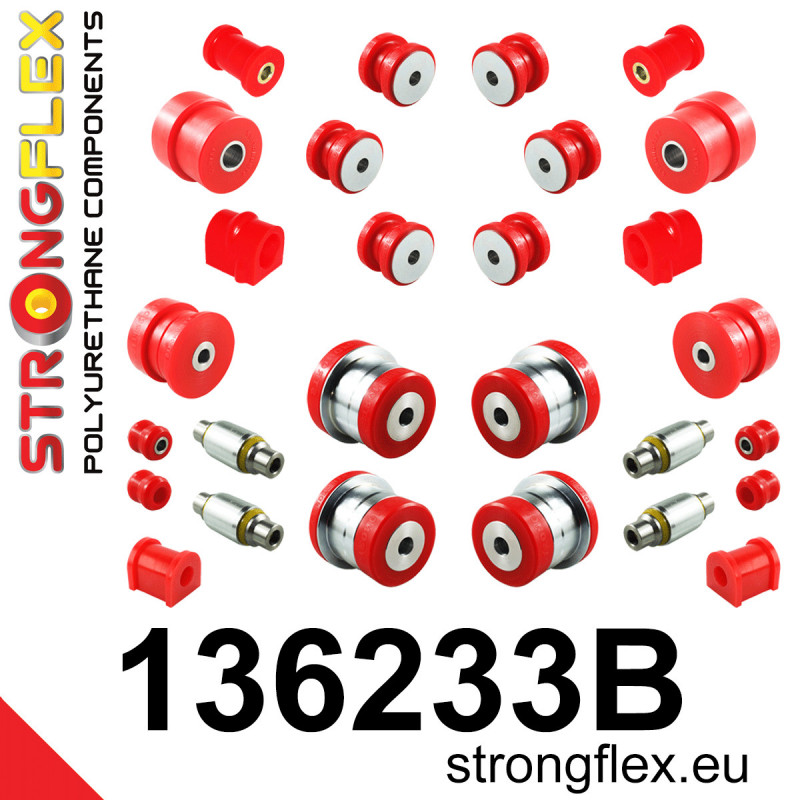 STRONGFLEX|136233B: Full suspension polyurethane bush kit Saab 9-5 I 98-10 YS3E