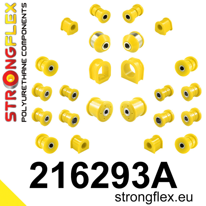 STRONGFLEX|216293A: Full suspension bush kit SPORT Toyota Corolla VII 92-97 E100 4WD VIII 97-02 E110