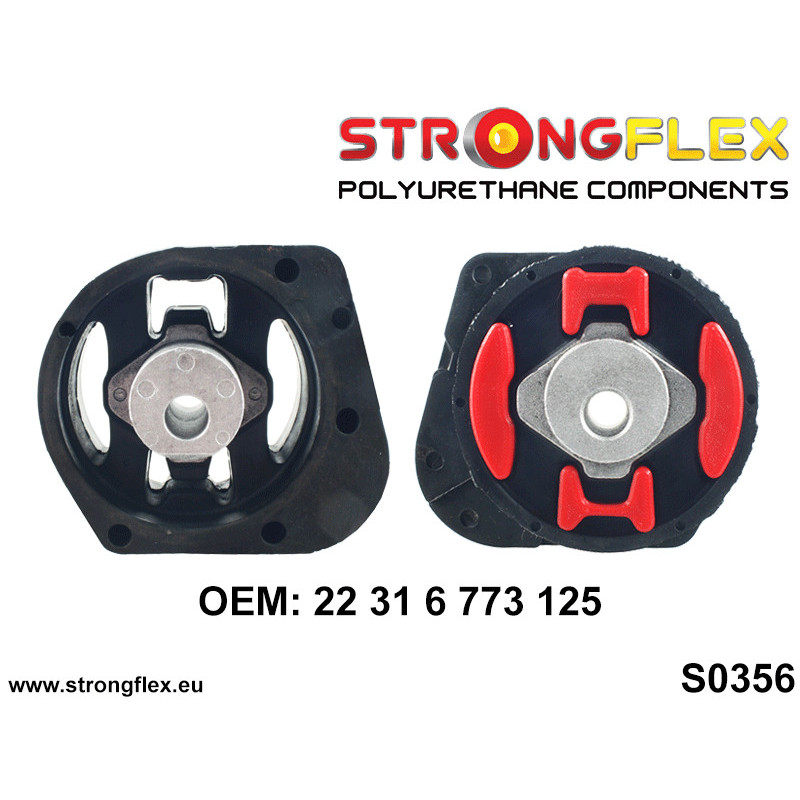 STRONGFLEX|032115A: Buchseneinsatz für Verteilergetriebe SPORT BMW Serie 3 IV 98-07 E46 97-06 xi/xd V 04-13 E90 E91 E92 E93 5