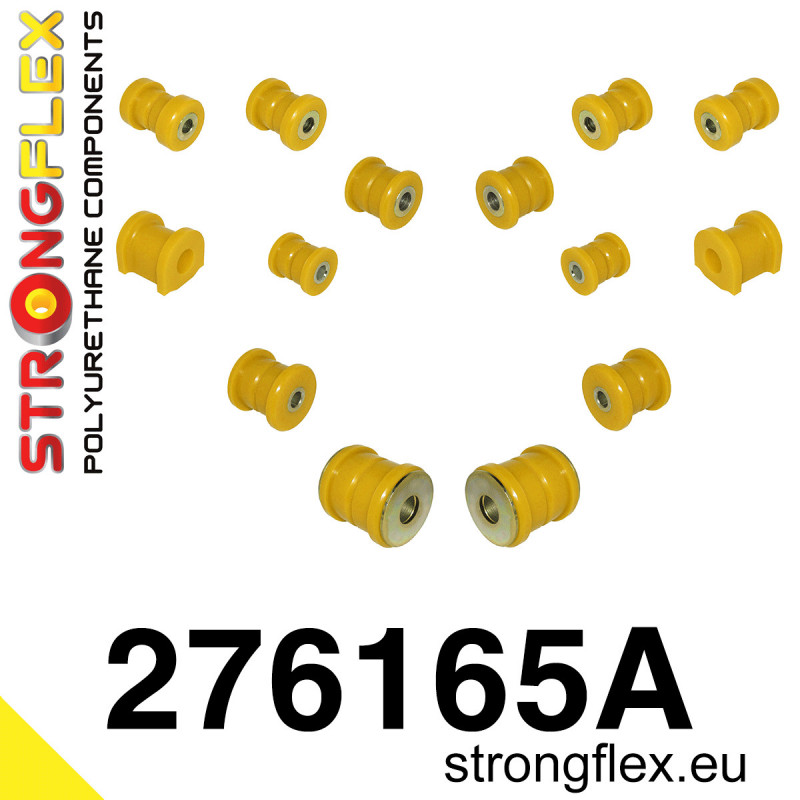 STRONGFLEX|276165A: Polyurethan Buchsensatz Hinterachse SPORT Subaru Forester III 09-13 SH Impreza 07-14 GE GV GH GR IV 11-16