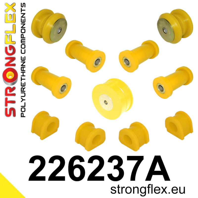 STRONGFLEX|226237A: Rear suspension bush kit SPORT Volkswagen Golf II 83-92 19E/1G Country Syncro Rallye 4x4 III 91-99 1H 1E