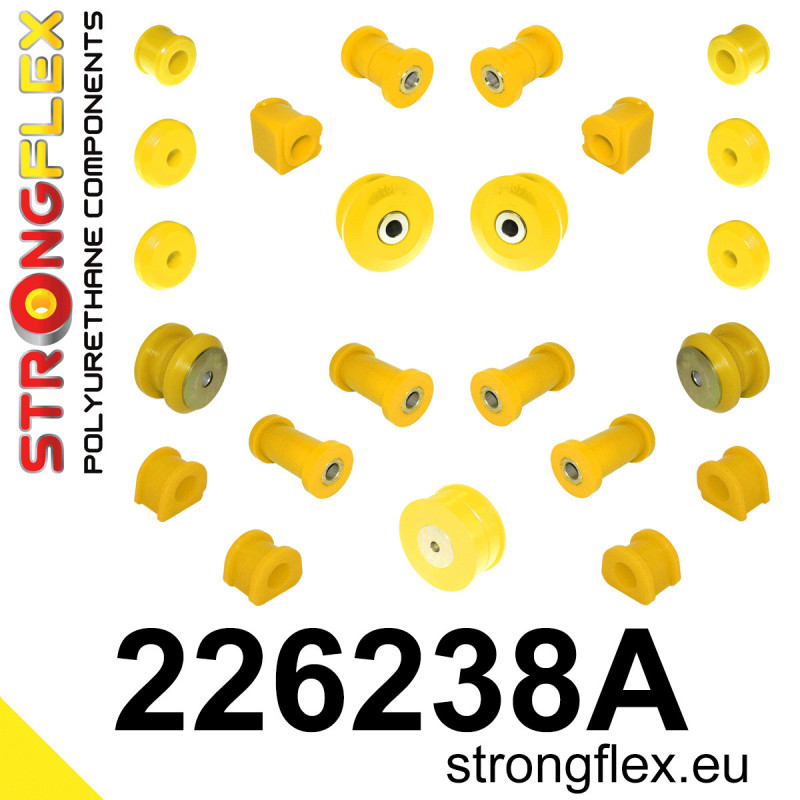 STRONGFLEX|226238A: Full suspension bush kit SPORT Volkswagen Golf II 83-92 19E/1G Country Syncro Rallye 4x4 III 91-99 1H 1E