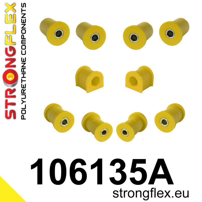 STRONGFLEX|106135A: Front suspension polyurethane bush kit SPORT Mazda MX-5/Miata Roadster II 99-05 NB