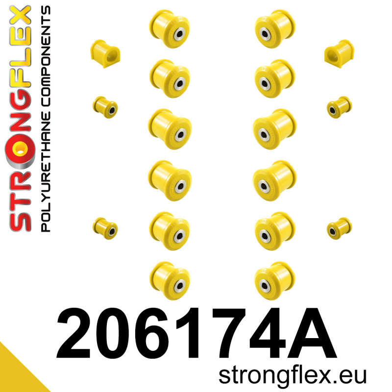 STRONGFLEX|206174A: Full suspension polyurethane bush kit SPORT Suzuki Jimny 98-17