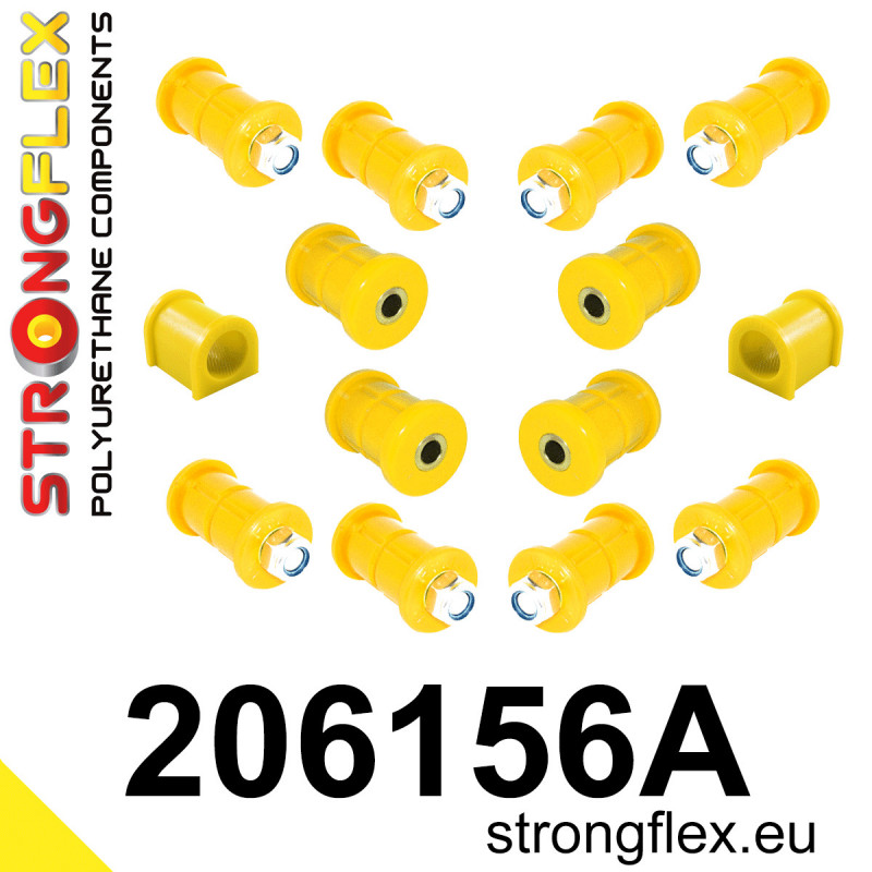 STRONGFLEX|206156A: Polyurethan Buchsensatz für Vorder- und Hinterachse SPORT Suzuki Samurai/SJ410 SJ413 81-03