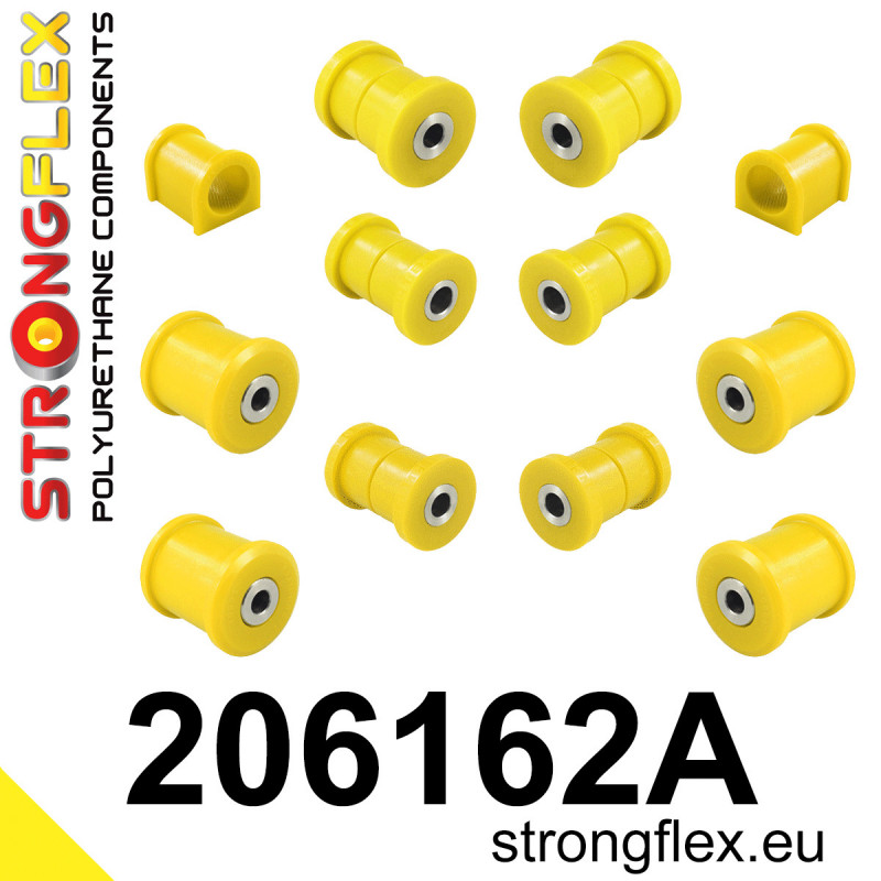 STRONGFLEX|206162A: Polyurethan Buchsensatz für Vorder- und Hinterachse SPORT Suzuki X-90 95-97 Vitara I 88-98 ET/TA