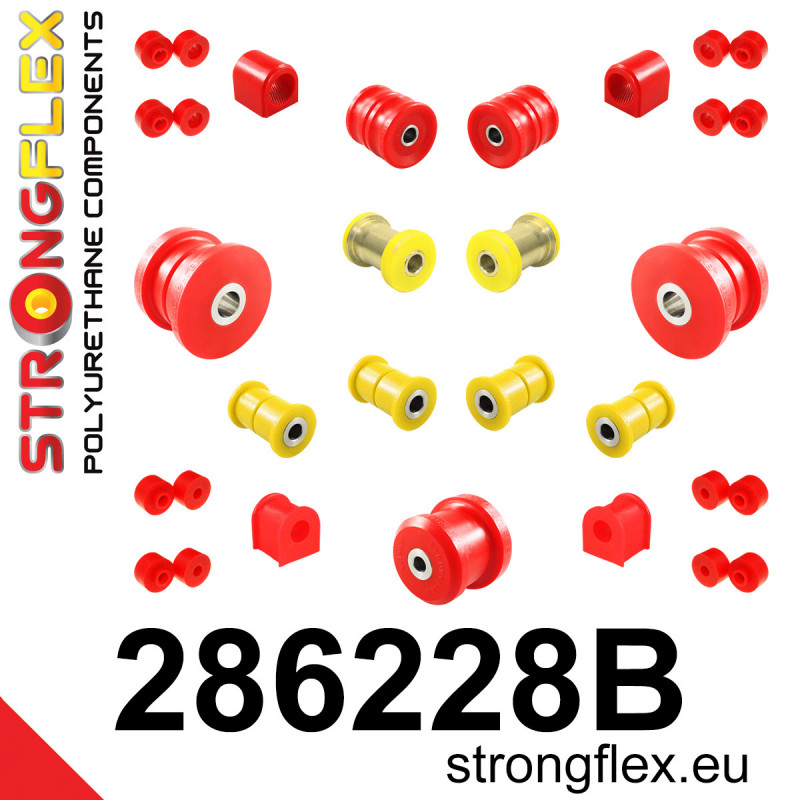 STRONGFLEX|286228B: Full suspension bush kit Nissan S-chassis 180SX/200SX 240SX Silvia IV 83-88 S12