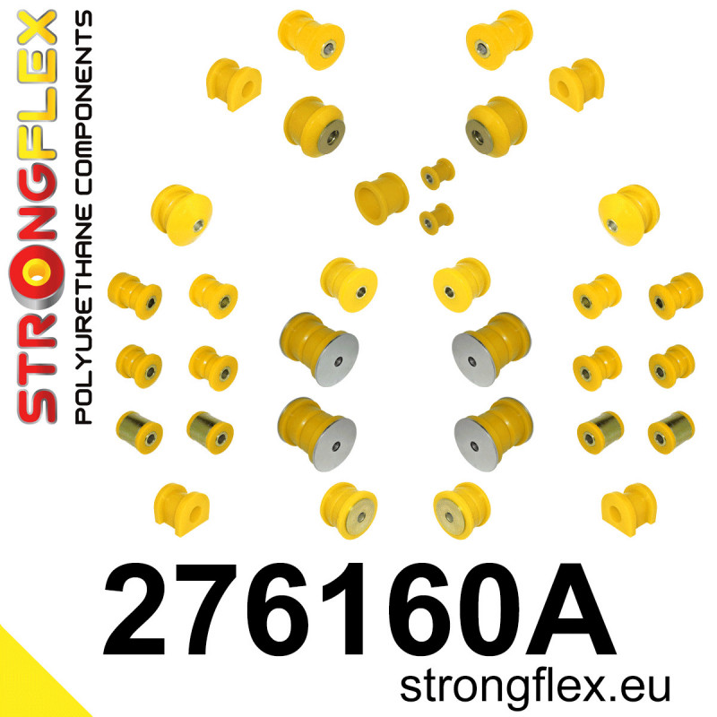 STRONGFLEX|276160A: Kompletny zestaw tulei zawieszenia SPORT Subaru Legacy/Outback Legacy IV/Outback III 03-09 BL BP