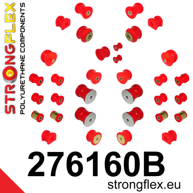 STRONGFLEX|276160B: Kompletny zestaw tulei zawieszenia Subaru Legacy/Outback Legacy IV/Outback III 03-09 BL BP