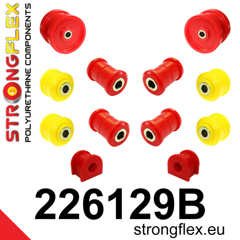 STRONGFLEX|226129B: Hinterachsbuchsen Satz SPORT Audi A3/S3 RS3 I 96-03 8L 99-03 Quattro TT TTS TTRS 8N 99-06 Seat Leon 1M 4x4