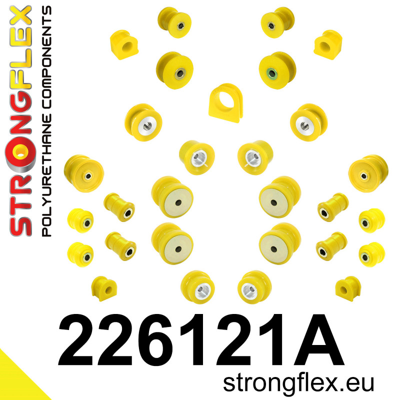 STRONGFLEX|226121A: Full suspension bush kit SPORT Audi A3/S3 RS3 I 96-03 8L 99-03 Quattro TT TTS TTRS 8N 99-06 Seat Leon 1M