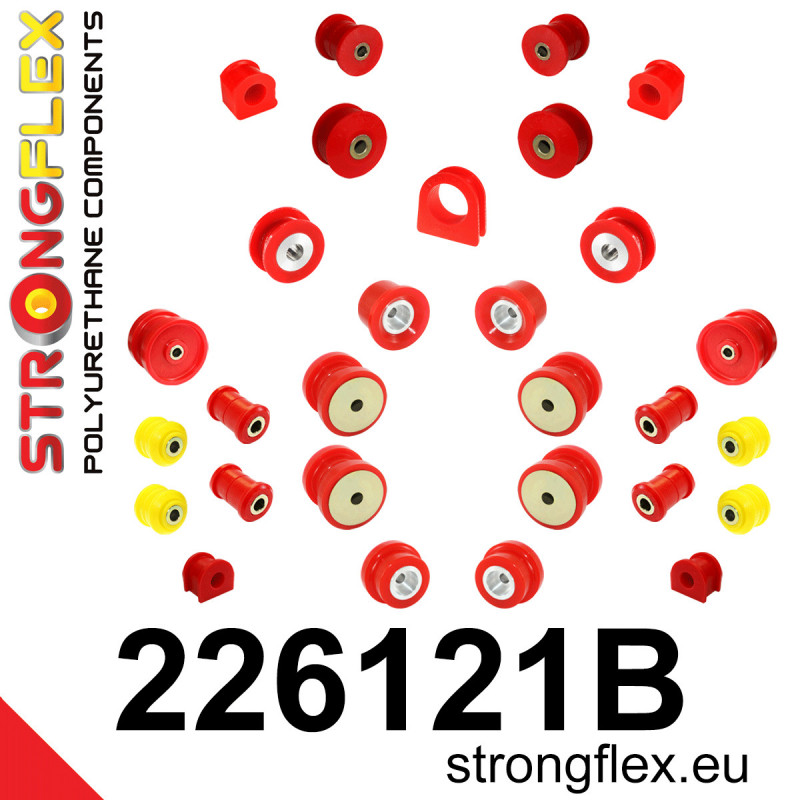 STRONGFLEX|226121B: Full suspension bush kit Audi A3/S3 RS3 I 96-03 8L 99-03 Quattro TT TTS TTRS 8N 99-06 Seat Leon 1M 4x4